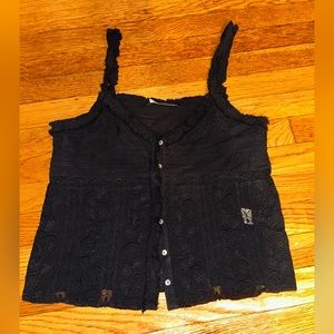 Zara lace crop tank!